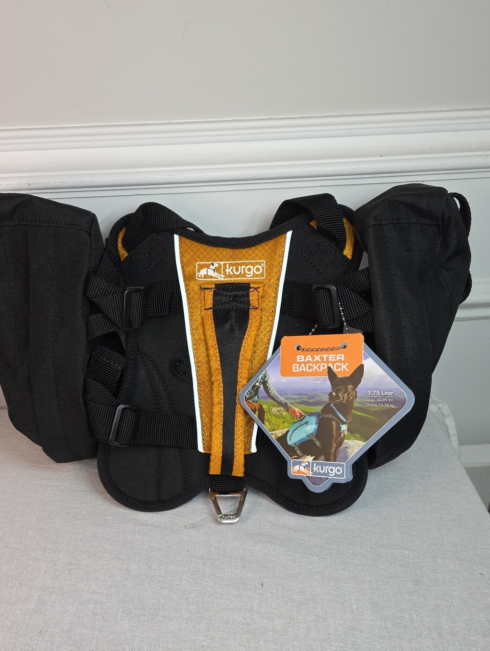 Kurgo Baxter Dog Backpack with Saddle Bag Storage